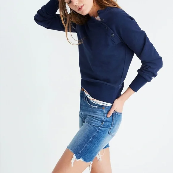 Madewell High Rise Mid Length Denim Shorts in Erwin Wash size 25 - Picture 10 of 11